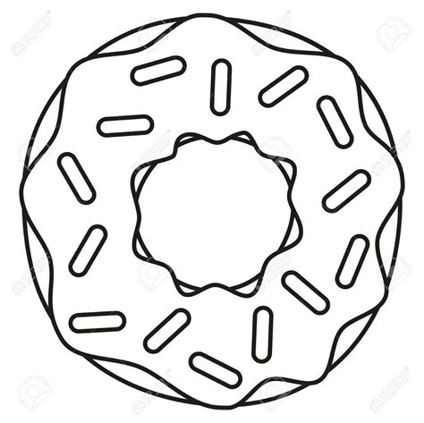 Kleurplaten Emoji Donut