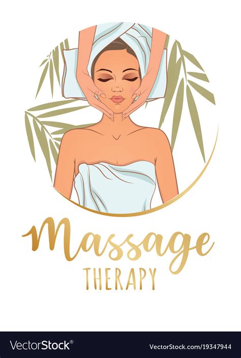 Massage Therapy Royalty Free Vector Image Vectorstock