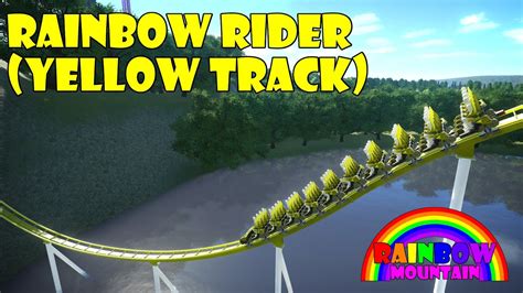 Planet Coaster Rainbow Rider Yellow Track Rainbow Mountain Youtube