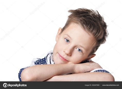 Cute Boy Posing Isolated White Background Stock Photo By ©aletia 202247600