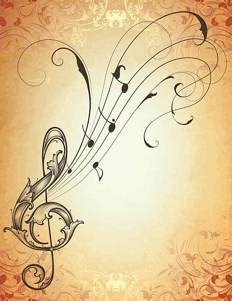 Clip Art Of Fancy Music Notes Illustrations Royalty Free Vector