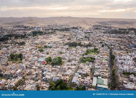 Aerial View Of Ica City In Peru Stock Photo Image Of Huacachina