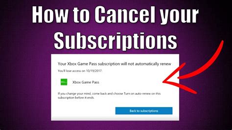 How To Cancel Subscription On Your Xbox One Youtube