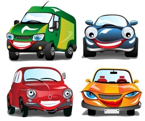 Free Cute Cartoon Cars Vector Titanui
