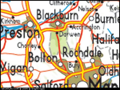 Map Of Blackburn With Darwen England Uk Map Uk Atlas