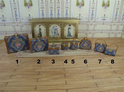 Dollhouse Miniature 8 Miniature Luggage Suitcases Rococo Etsy Home