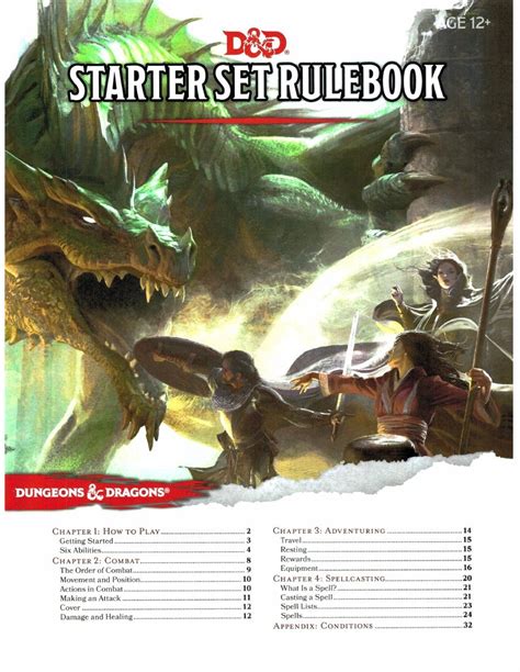 Dandd 5e Starter Set Rulebookpdf Dungeons And Dragons Role Playing