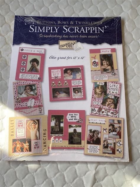 Stampin Up Simply Scrappin Buttons Bows Twinkletoes Scrapbook Kit X Ebay