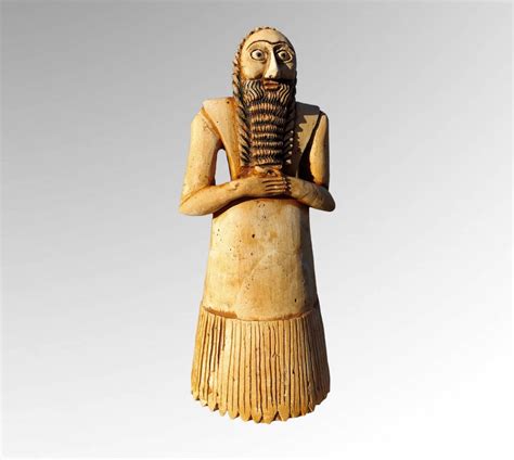 Sumerian Standing Male Worshiper Replica Statue 27cmtell Etsy