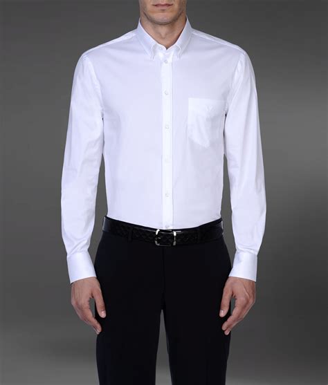 Emporio Armani Formal Shirt In White For Men Lyst