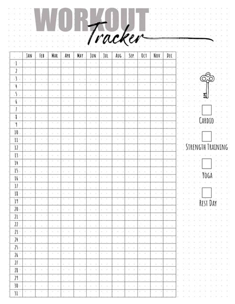 Fitness Tracker Printables