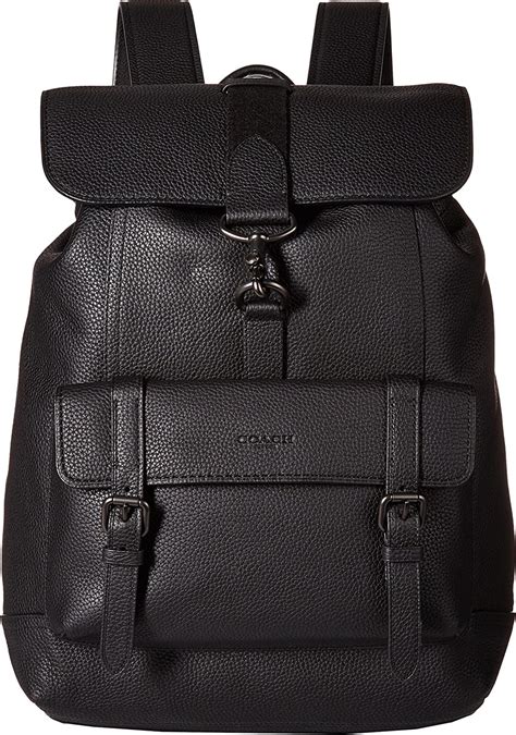 Coach Bleecker Backpack In Pebbled Leather Jiblack One