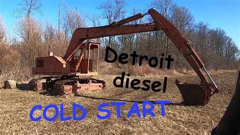 50 Year Old Drott Excavator Startup Youtube