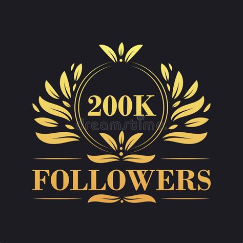 200k Followers Celebration Design Luxurious 200k Followers Logo For