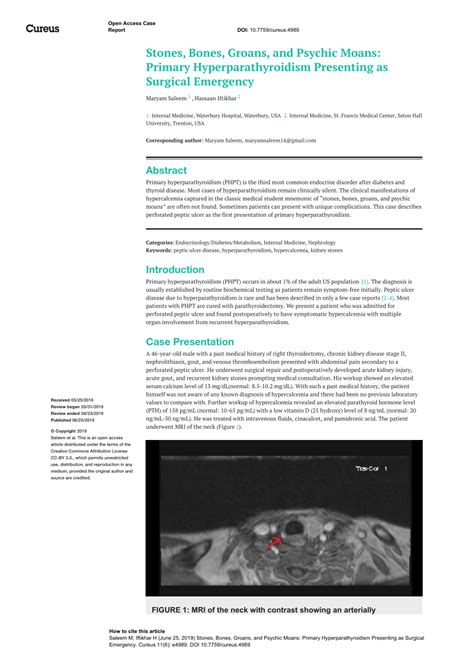 Pdf Stones Bones Groans And Psychic Moans Primary