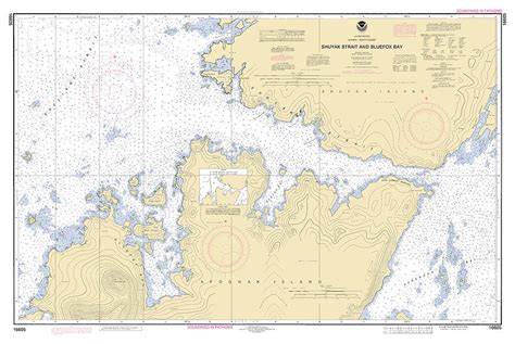 Shuyak Strait And Bluefox Bay Alaska Noaa Chart 16605 Digital Art By