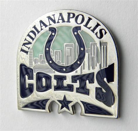 Indianapolis Colts Skyline Nfl Football Metal Enamel Lapel Pin Badge