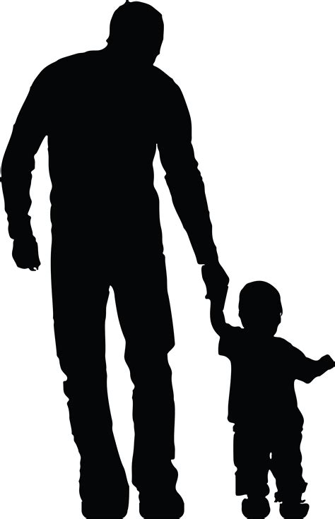 Father And Son Silhouette Clip Art