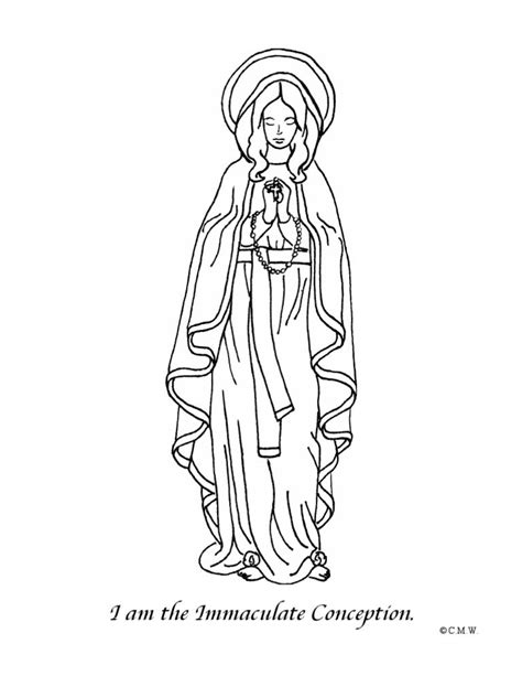 Printable Immaculate Conception Coloring Page Printable Pathway