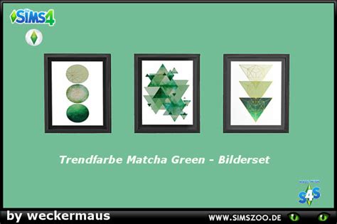 Blackys Sims 4 Zoo Matcha Green Series Paintings By Weckermaus