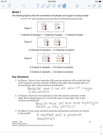 Types of chemical reaction worksheet ch 7 key. Haley's Chemistry Blog: Balancing Chemical Equations POGIL