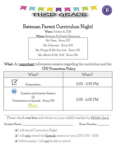 Kindergarten First And Third Grade Curriculum Night Newton Bateman