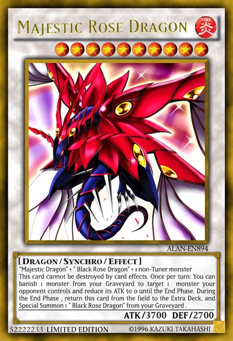 Majestic Rose Dragon By Alanmac95 On Deviantart Custom Yugioh Cards