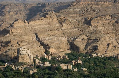 Yemen Looking Down Into Wadi Dhar And The Dar Al Hajar Palace