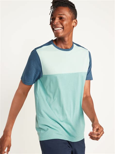 Go Dry Cool Odor Control Core Color Block T Shirt For Men Old Navy