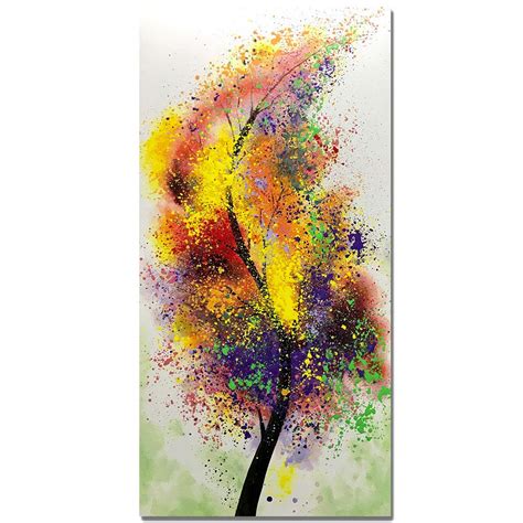 Buy Art24x48inch 100 Hand Painted Tree Of Life Wall Art Colorful