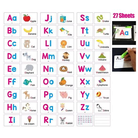 29 قطعةالمجموعة Abc الأبجدية إلكتروني الإنجليزية كلمة التعليم المبكر الطفل التعلم بطاقات