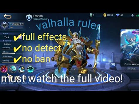 Several game modes await you: FRANCO VALHALLA RULER EPIC SKIN SCRIPT MOBILE LEGENDS ...