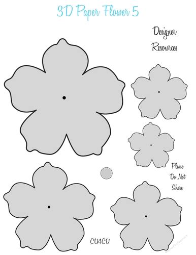 Here's a lovely assortment of paper flowers to make, i've organized them in a few sections for easier browsing cupcake liners: 3D PAPER FLOWER TEMPLATES 5 - CU4CU - CUP849757_2049 | Craftsuprint