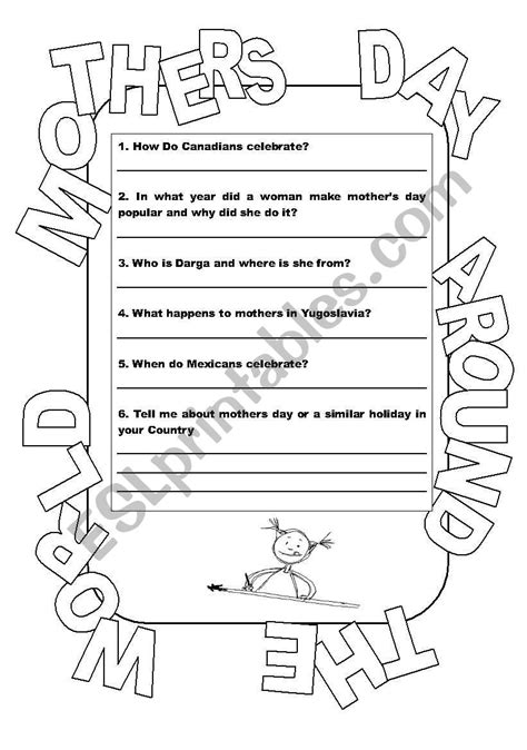 Mothers Day Around The World Esl Worksheet By Mefig