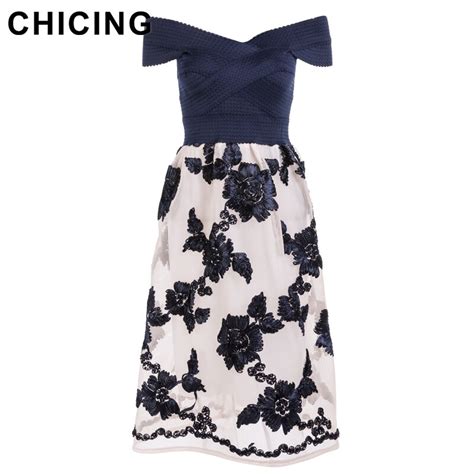 Chicing Summer Fashion Women Floral Patchwork A Line Midi Dresses New