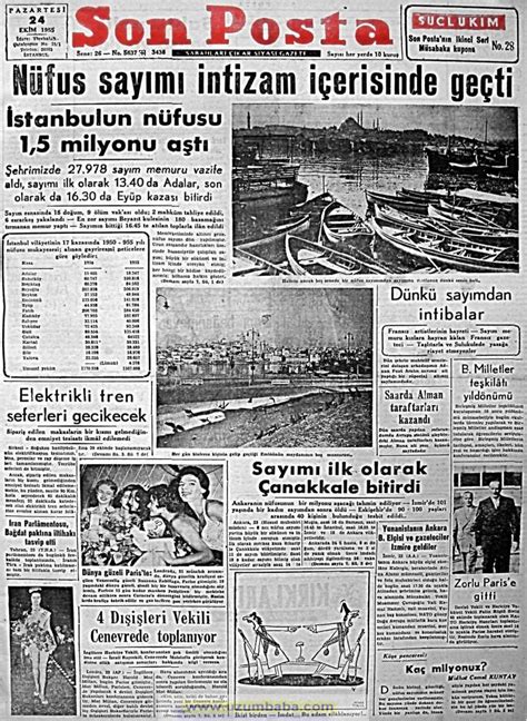 Tarihi Gazete Manşetleri 1955 1960 Gazete Manşetleri