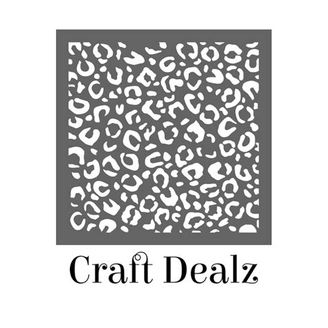 Leopard Print Stencil Craft Dealz