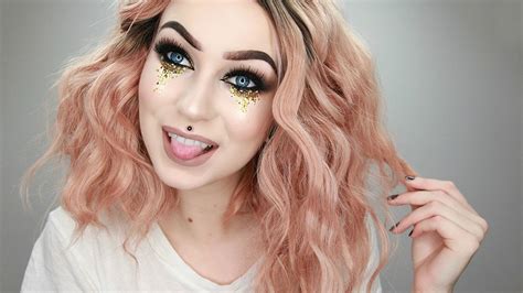 Gold And Black Glitter Drugstore Makeup Tutorial Evelina Forsell Youtube