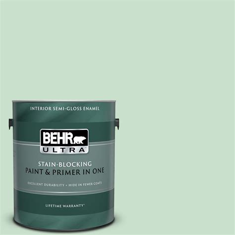 Behr Ultra 1 Gal M410 2 Wishful Green Semi Gloss Enamel Interior