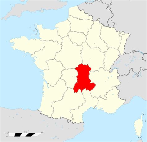 Auvergne région Voyage Carte Plan
