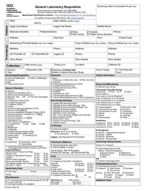 General Laboratory Requisition Fill Out And Sign Online Dochub