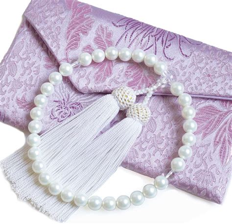 新品 数珠 女性用 花珠貝パール 念珠 8mm 数珠袋セッ 日本製 1839 メルカリshops
