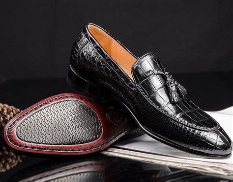Shop now and save on loafer shoes for men. Genuine Alligator Skin Slip-on Loafer Dress Shoes for Men