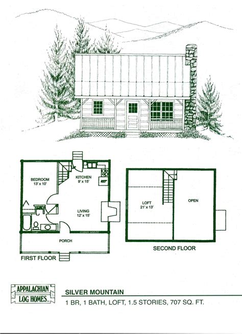 16x20 House Plans With Loft Log Cabin Floor Plans House Plan With