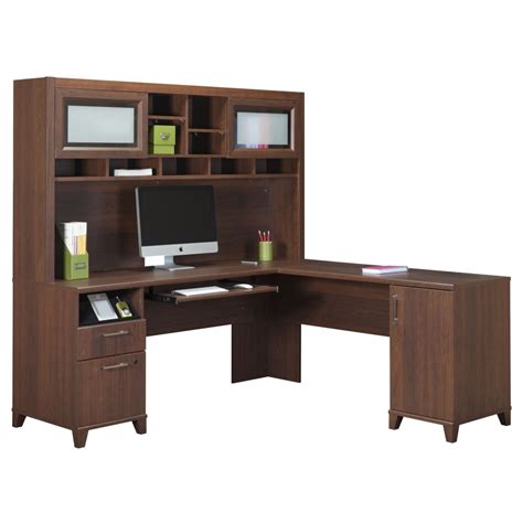 Hendrix computer desk with bookcase and drawers black. Store Your All Office Items through Computer Desk with ...