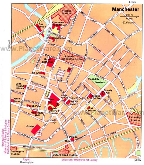 Uk Map Cities Manchester