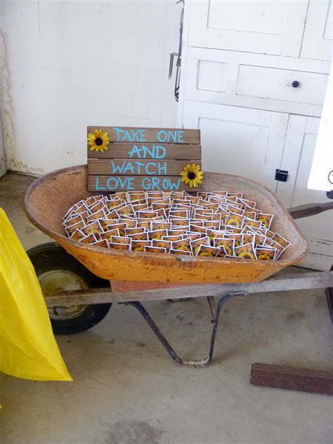 Take One And Watch Love Grow Sunflower Seeds For Wedding Favors In
