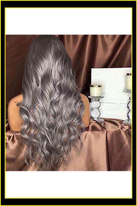 pre plucked glueless lace front wigs silver gray brazilian body wave human hair wigs for black