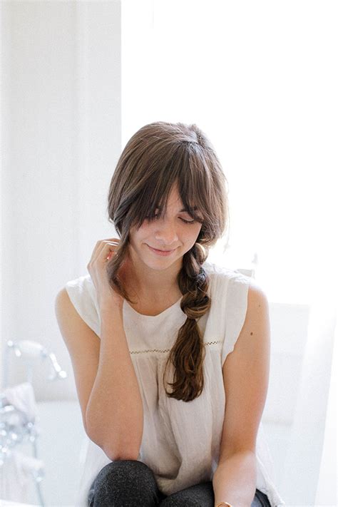 Go sleek or textured for a chic effect. How to style your bangs while growing them out - Say Yes