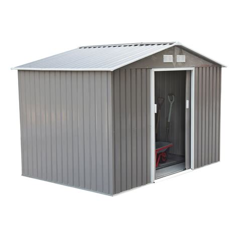 Outsunny 9 X 6 Metal Garden Shed Utility Tool Storage Outdoor House